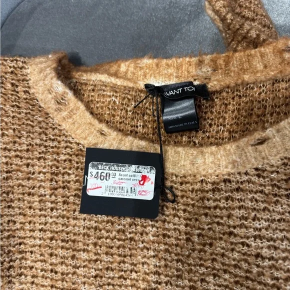 Avant Toi Textured Tan Sweater - Picture 3 of 3